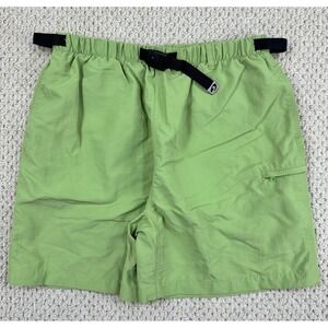Vintage Sportif Shorts Men L Green Nylon Adjustable Belt Outdoor Hiking Gorpcore
